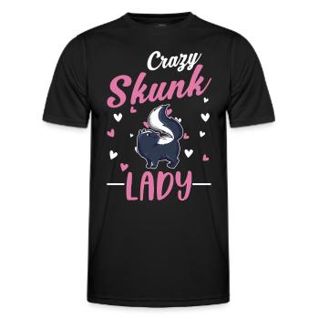 Verrückte Stinktier Frau - Männer Funktions-T-Shirt - Schwarz - Vorne - AI Model Male 178 dark (178cm)