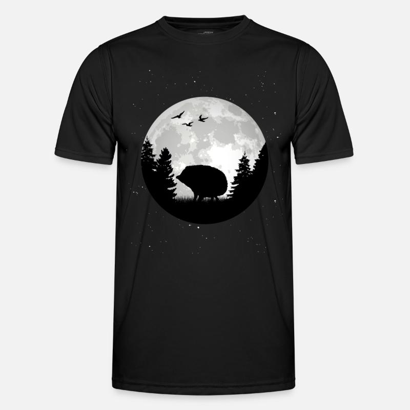 Igel Mond Stacheligel Männer Funktions-T-Shirt