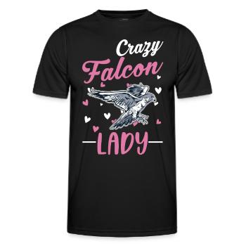 Verrückte Falken Frau - Männer Funktions-T-Shirt - Schwarz - Vorne - AI Model Male 178 dark (178cm)