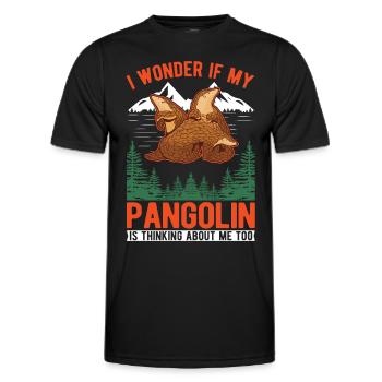 Pangolin Cadeau Pangolin - T-shirt sport Homme - noir - Devant - AI Model Male 178 dark (178cm)