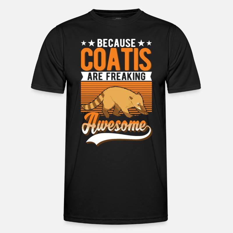 Coati Gift Proboscis Coati - Men's Functional T-Shirt - black