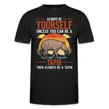 Always be yourself Tapir Flachlandtapir - Männer Funktions-T-Shirt - Schwarz - Vorne - AI Model Male 178 dark (178cm)