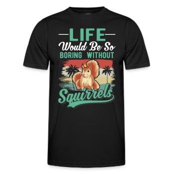 Écureuil Cadeau Écureuil Gris Écureuil - T-shirt sport Homme - noir - Devant - AI Model Male 178 dark (178cm)