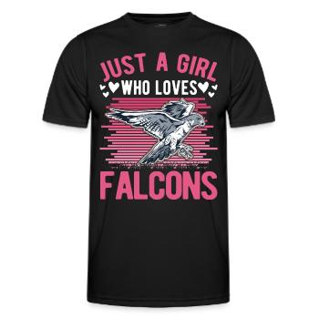 Falconry Girl Falconer Falconry Falconry - Men's Functional T-Shirt - black - Front - AI Model Male 178 dark (178cm)
