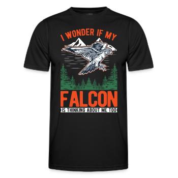 Falcon Gift Falcon Breeding Falcon Breeder Falconer - Men's Functional T-Shirt - black - Front - AI Model Male 178 dark (178cm)