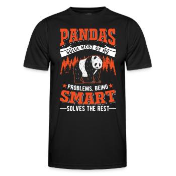 Panda Lover Panda Bear Gift - Men's Functional T-Shirt - black - Front - AI Model Male 178 dark (178cm)