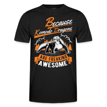 Parce que les dragons de Komodo sont géniaux - T-shirt sport Homme - noir - Devant - AI Model Male 178 dark (178cm)