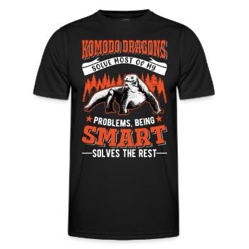 Komodo dragon Komodo dragon monitor lizard - Men's Functional T-Shirt - black - Front - AI Model Male 178 dark (178cm)