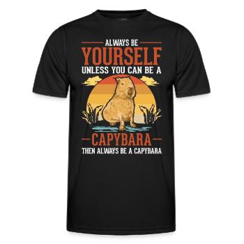Sois toujours toi-même Capybara Wasserschwein Capibara - T-shirt sport Homme - noir - Devant - AI Model Male 178 dark (178cm)
