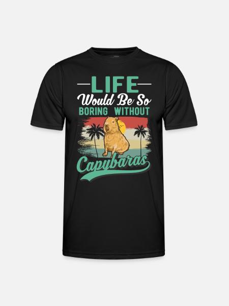 Capybara Geschenk Capibara Wasserschwein - Männer Funktions-T-Shirt - Schwarz