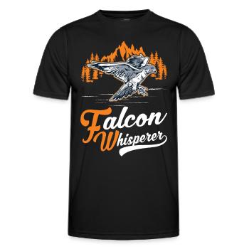 Faucons Chuchoteurs Fauconnier Faucon crécerelle Fauconnerie - T-shirt sport Homme - noir - Devant - AI Model Male 178 dark (178cm)
