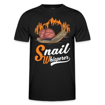 Schnecken Flüsterer Snail Whisperer - T-shirt sport Homme - noir - Devant - AI Model Male 178 dark (178cm)