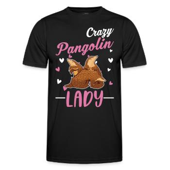 Pangolin fou Femme Pangolin - T-shirt sport Homme - noir - Devant - AI Model Male 178 dark (178cm)