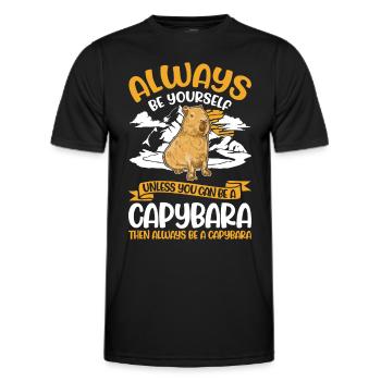 Sois toujours toi-même Capybara Wasserschwein Capibara - T-shirt sport Homme - noir - Devant - AI Model Male 178 dark (178cm)
