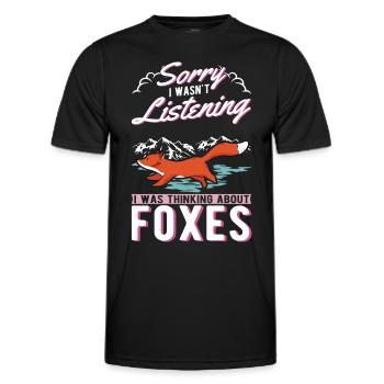 Fuchs Geschenk Rotfuchs - Männer Funktions-T-Shirt - Schwarz - Vorne - AI Model Male 178 dark (178cm)