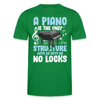A Piano Is The Structure With 88 Keys No No Locks - Männer Funktions-T-Shirt - Kelly Green - Vorne - AI Model Male 178 dark (178cm)