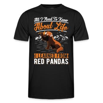 Cadeau Red Panda - T-shirt sport Homme - noir - Devant - AI Model Male 178 dark (178cm)