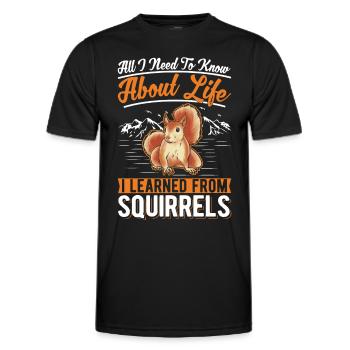 Amoureux des écureuils - T-shirt sport Homme - noir - Devant - AI Model Male 178 dark (178cm)