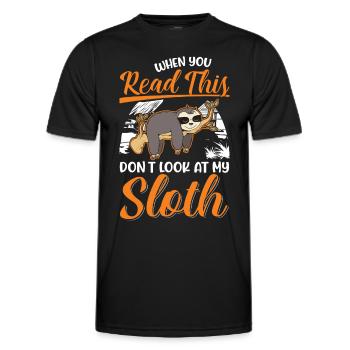 Sloth Gift Sloth - Men's Functional T-Shirt - black - Front - AI Model Male 178 dark (178cm)