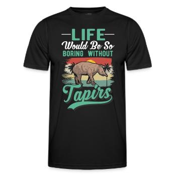 Tapir Gift Lowland Tapir Tapirdae Tapir - Men's Functional T-Shirt - black - Front - AI Model Male 178 dark (178cm)