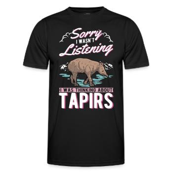 Tapir Gift Lowland Tapir Tapirdae Tapir - Men's Functional T-Shirt - black - Front - AI Model Male 178 dark (178cm)