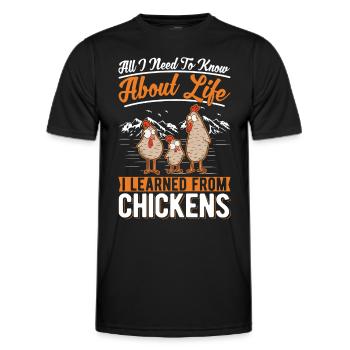 Chickens Farmer Chicken Gift Farmer - Men's Functional T-Shirt - black - Front - AI Model Male 178 dark (178cm)