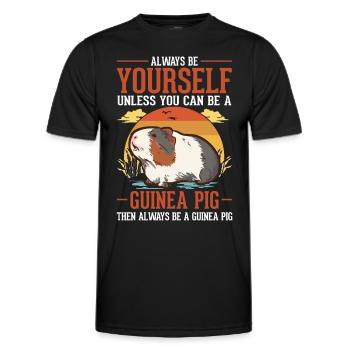 Cochon d’Inde Cadeau Cochon d’Inde - T-shirt sport Homme - noir - Devant - AI Model Male 178 dark (178cm)