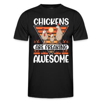 Chickens Farmer Chicken Gift Farmer - Men's Functional T-Shirt - black - Front - AI Model Male 178 dark (178cm)