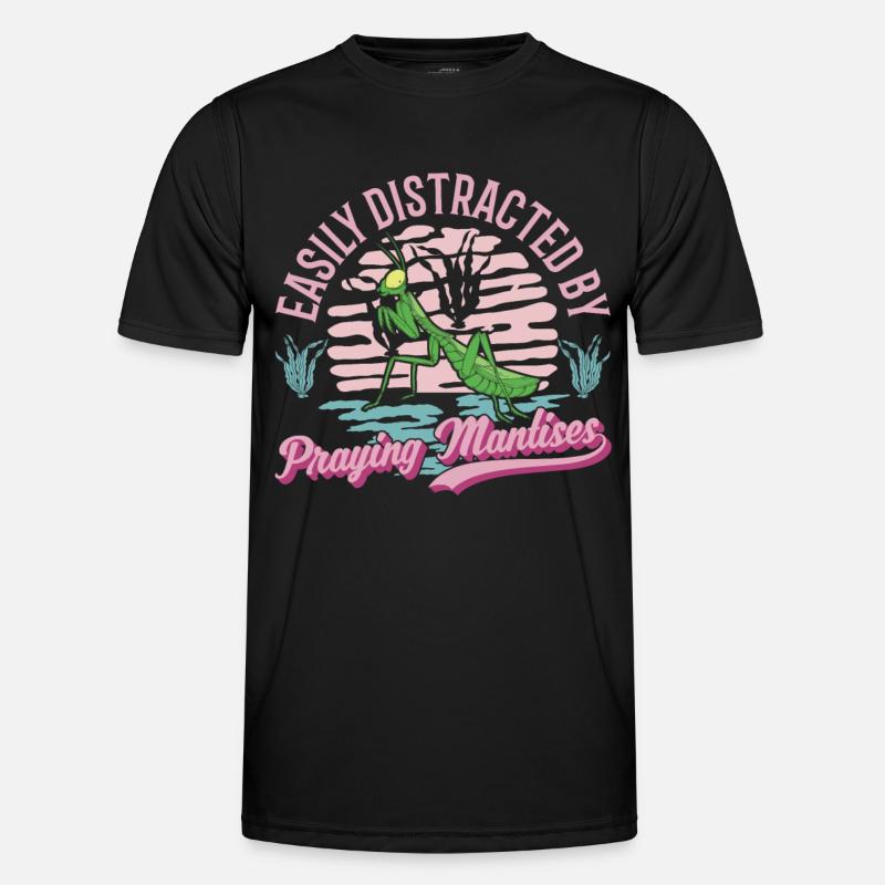 Gottesanbeterin Praying Mantis Fangschrecke - Men's Functional T-Shirt - black