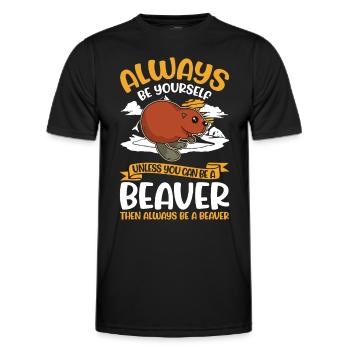 Soyez toujours vous-même Castor Castor Beaver Dam - T-shirt sport Homme - noir - Devant - AI Model Male 178 dark (178cm)