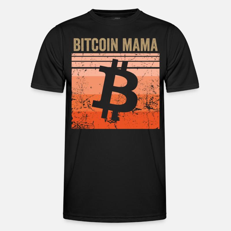 Bitcoin Mama - Männer Funktions-T-Shirt - Schwarz