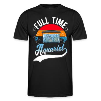 Vollzeit Aquarist Aquaristik Aquarium - Männer Funktions-T-Shirt - Schwarz - Vorne - AI Model Male 178 dark (178cm)