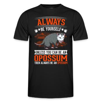 Opossum Geschenk Possum Beutelratte - Männer Funktions-T-Shirt - Schwarz - Vorne - AI Model Male 178 dark (178cm)