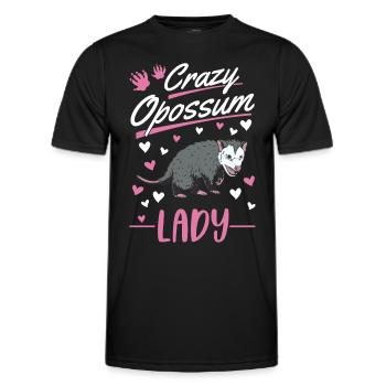 Opossum fou Femme Marsupial de l’opossum - T-shirt sport Homme - noir - Devant - AI Model Male 178 dark (178cm)
