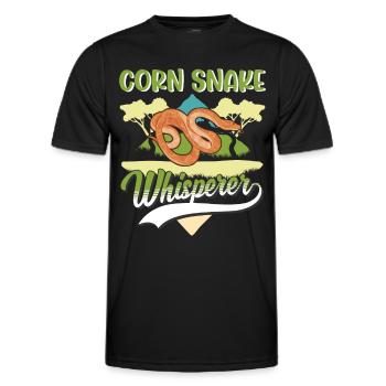 Kornnatter Flüsterer Corn Snake Whisperer - Men's Functional T-Shirt - black - Front - AI Model Male 178 dark (178cm)
