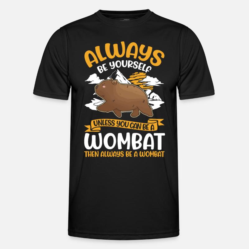 Always be yourself Wombat - Men's Functional T-Shirt - black