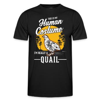 Wachtel Halloween Quail Costume Humain - T-shirt sport Homme - noir - Devant - AI Model Male 178 dark (178cm)