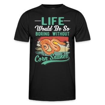 Corn Snake Cadeau Corn Snake - T-shirt sport Homme - noir - Devant - AI Model Male 178 dark (178cm)