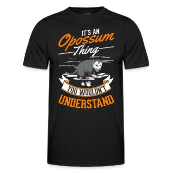 Opossum Ding Possum Beutelratte - Männer Funktions-T-Shirt - Schwarz - Vorne - AI Model Male 178 dark (178cm)
