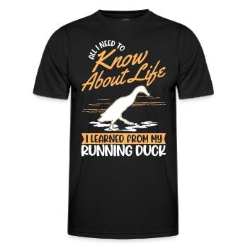 Canard courant indien Canard courant - T-shirt sport Homme - noir - Devant - AI Model Male 178 dark (178cm)