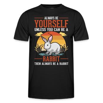 Lapin lapin lapin lapin - T-shirt sport Homme - noir - Devant - AI Model Male 178 dark (178cm)