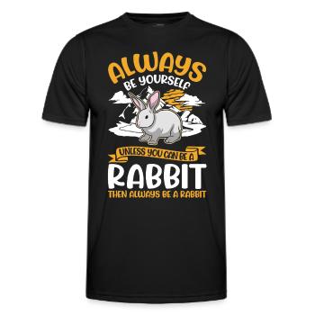 Lapin lapin lapin lapin - T-shirt sport Homme - noir - Devant - AI Model Male 178 dark (178cm)