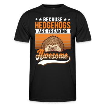 Hedgehog Lovers - Men's Functional T-Shirt - black - Front - AI Model Male 178 dark (178cm)