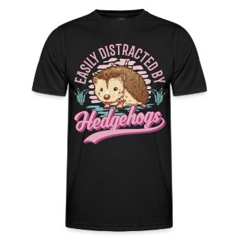 Hedgehog Lovers - Men's Functional T-Shirt - black - Front - AI Model Male 178 dark (178cm)