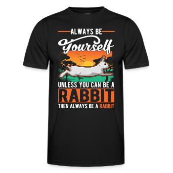 Lapin lapin lapin lapin - T-shirt sport Homme - noir - Devant - AI Model Male 178 dark (178cm)