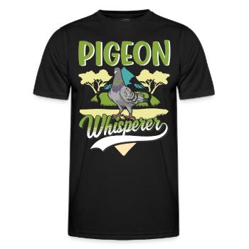 Pigeons Whisperers City pigeon pigeon fanciers - Men's Functional T-Shirt - black - Front - AI Model Male 178 dark (178cm)