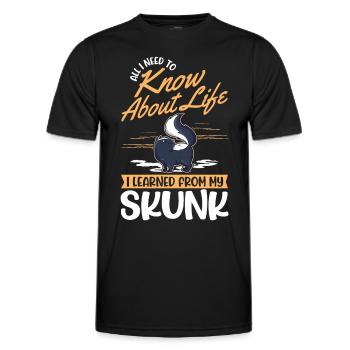 Skunk Spruch Stinktier - Männer Funktions-T-Shirt - Schwarz - Vorne - AI Model Male 178 dark (178cm)