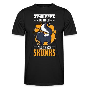 Cadeau Skunk - T-shirt sport Homme - noir - Devant - AI Model Male 178 dark (178cm)