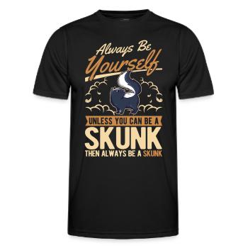 Always be yourself Skunk Stinkntier - Männer Funktions-T-Shirt - Schwarz - Vorne - AI Model Male 178 dark (178cm)