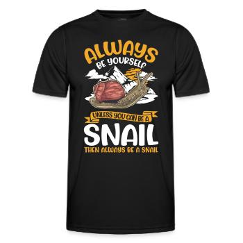 Always be yourself Snail Schnecke - Männer Funktions-T-Shirt - Schwarz - Vorne - AI Model Male 178 dark (178cm)